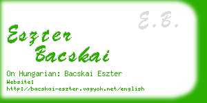 eszter bacskai business card